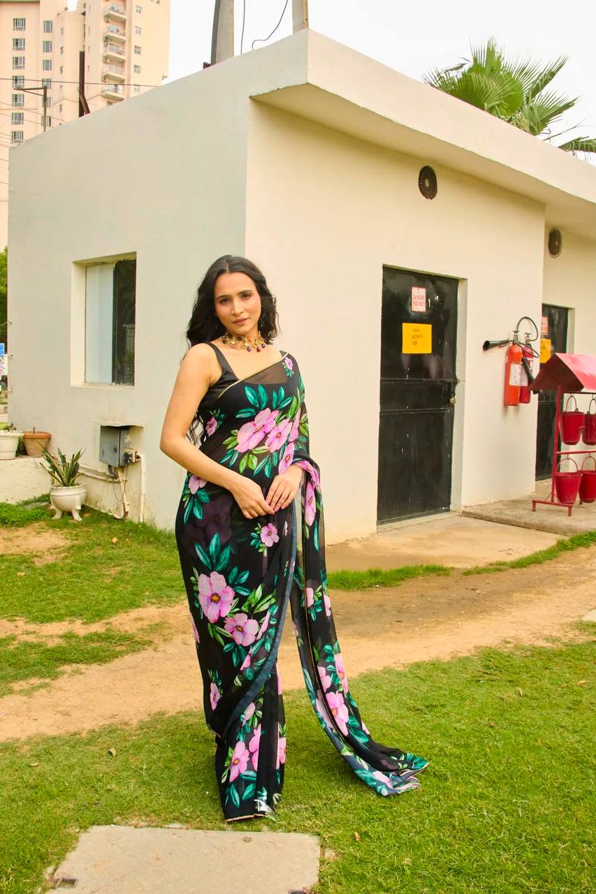FLOWER PRINT COOL LIMITED SPECIAL SAREE