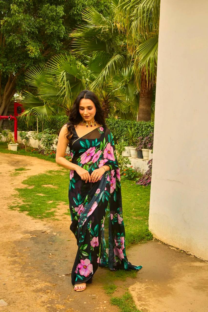 FLOWER PRINT COOL LIMITED SPECIAL SAREE