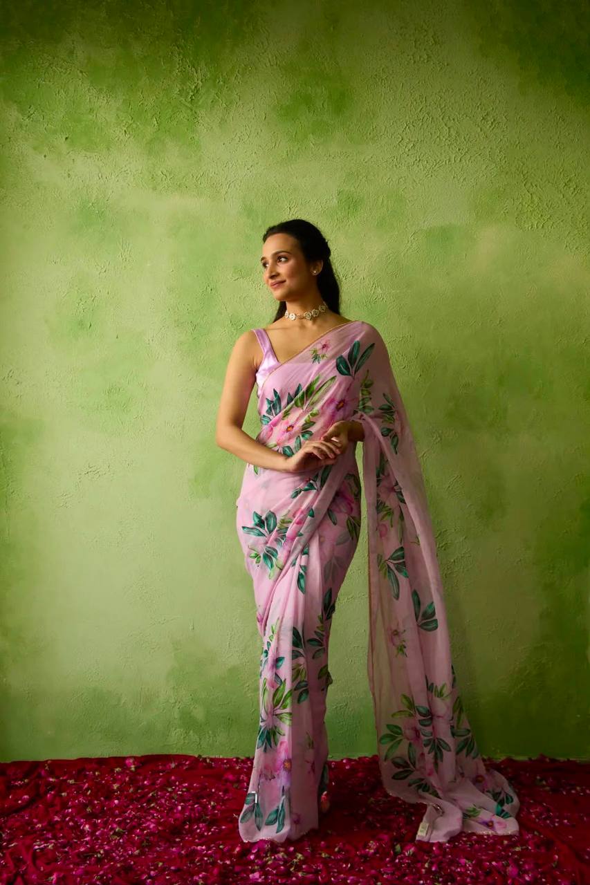FLOWER PRINT COOL LIMITED SPECIAL SAREE