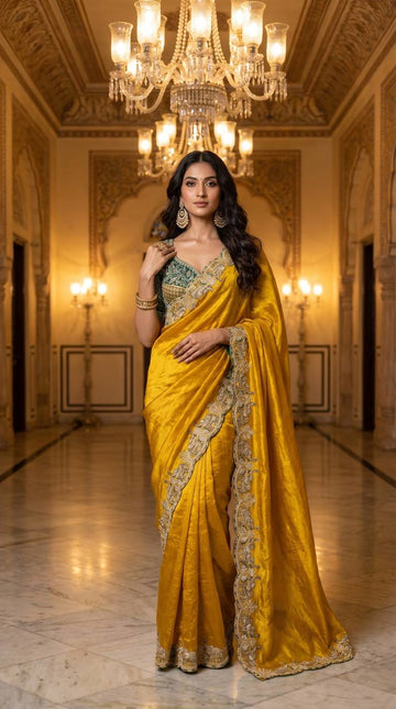 Golden Aura Silk Saree