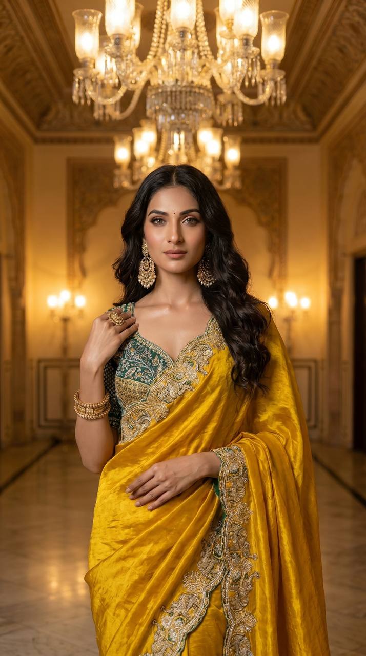 Golden Aura Silk Saree