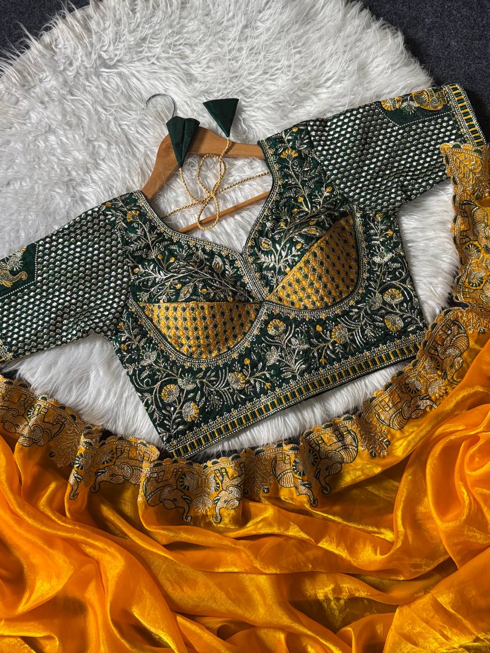 Golden Aura Silk Saree