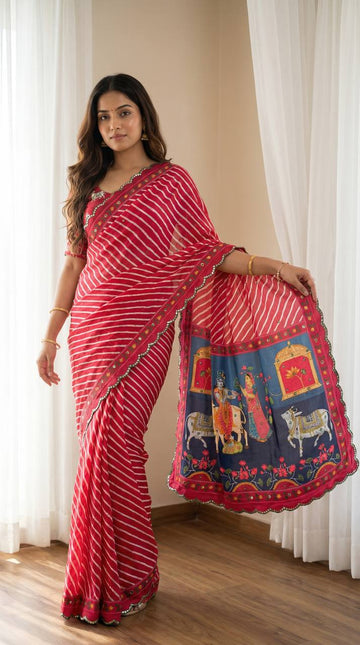 Chinon Fabric | Saree