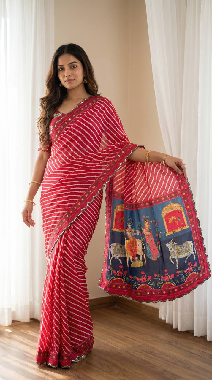Chinon Fabric | Saree