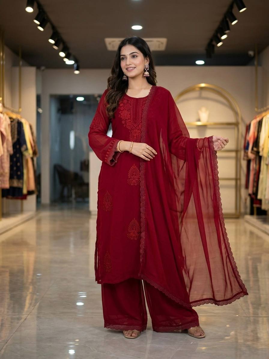 Embroidery Work Suit