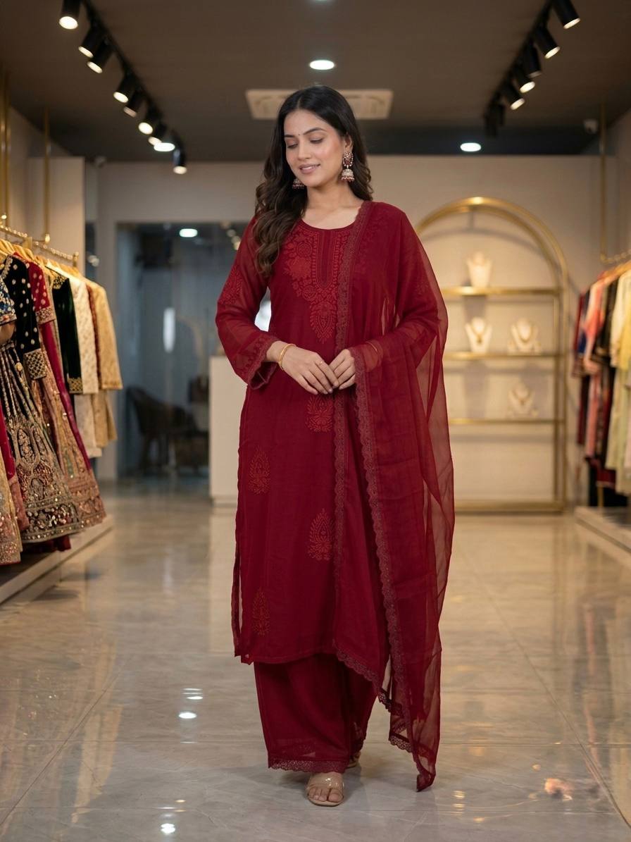 Embroidery Work Suit