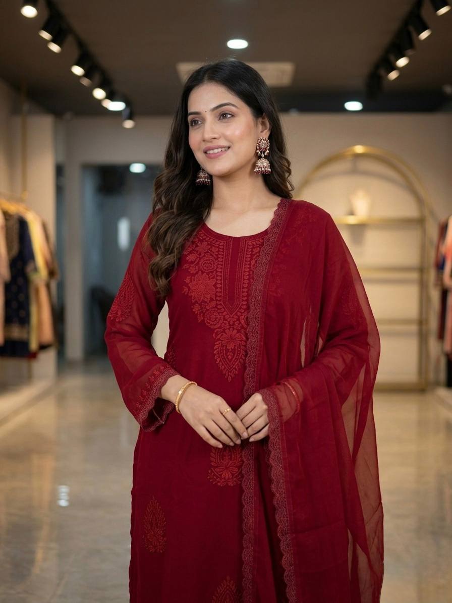 Embroidery Work Suit