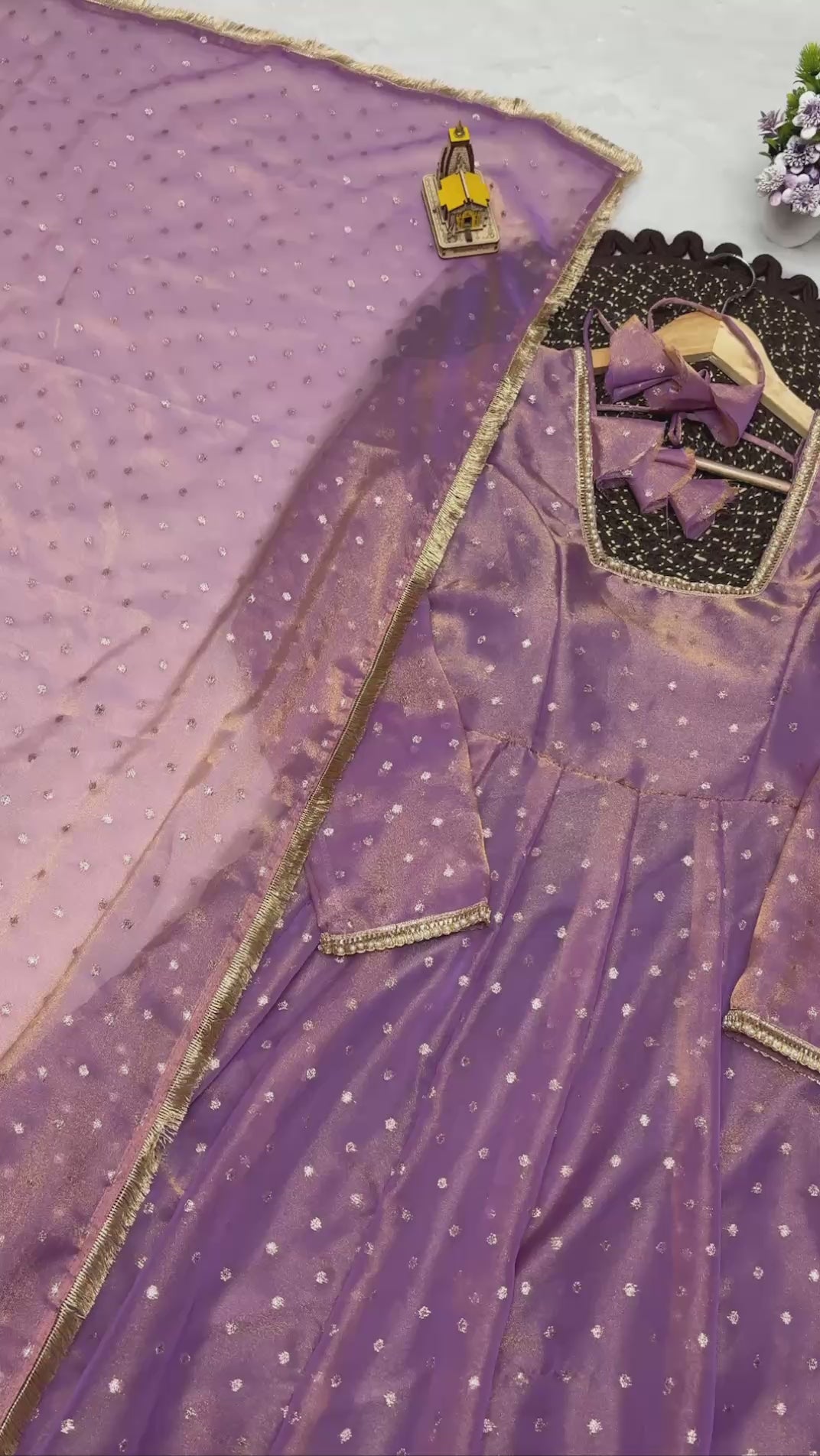 lavender Anarkali gown